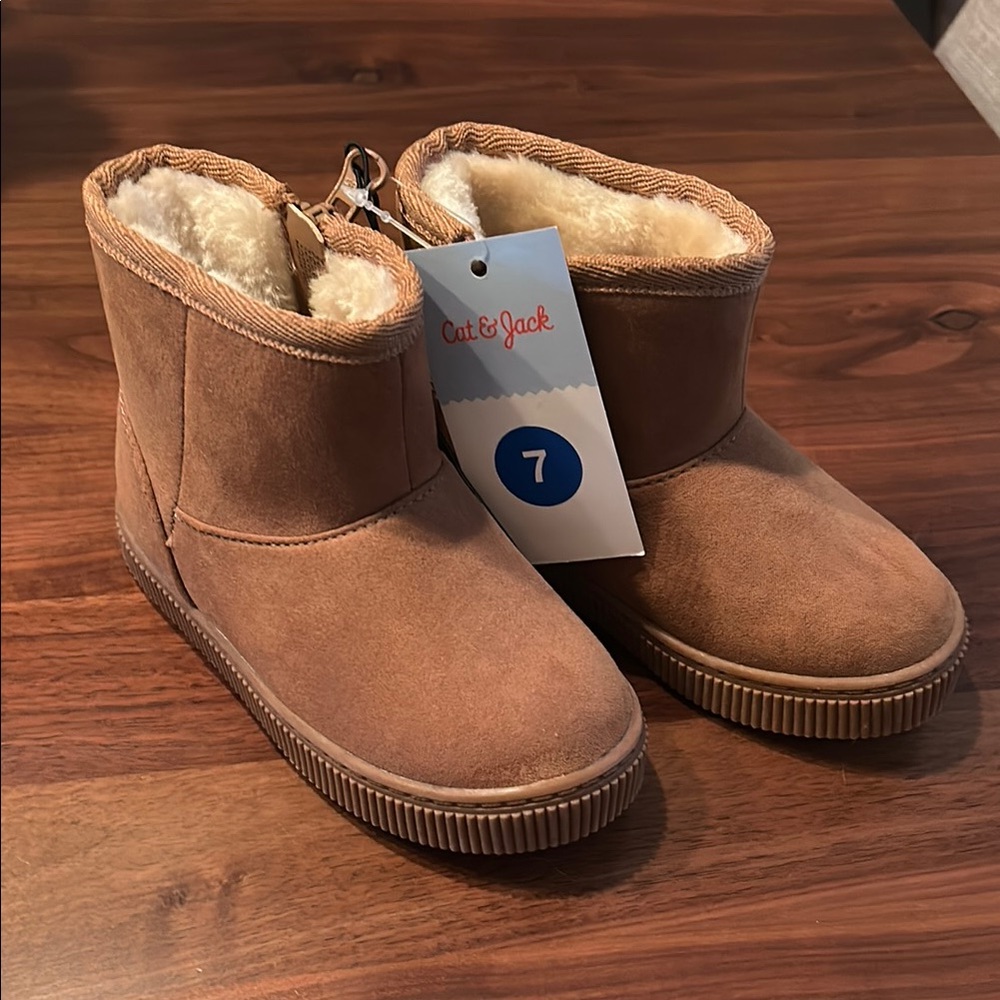 Cat & Jack Tan Faux Suede Boots